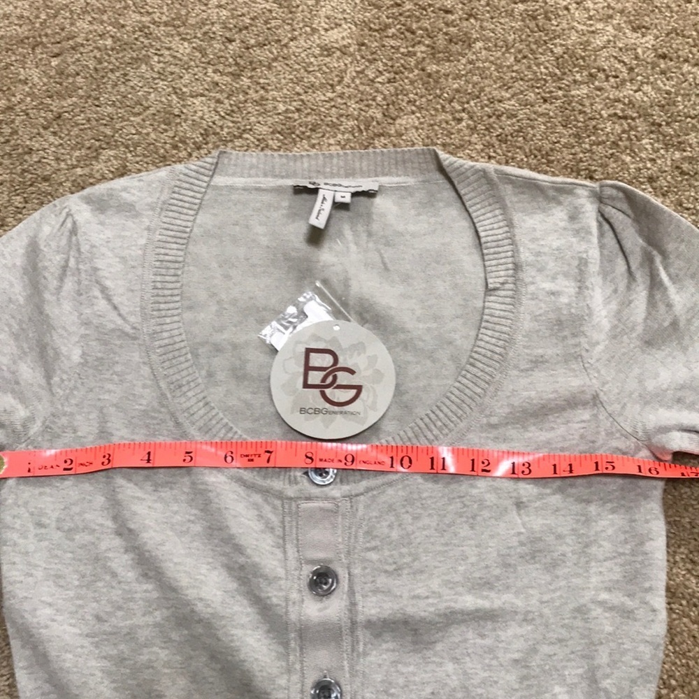 NWT! BCBGeneration medium tan button down cardiga… - image 7